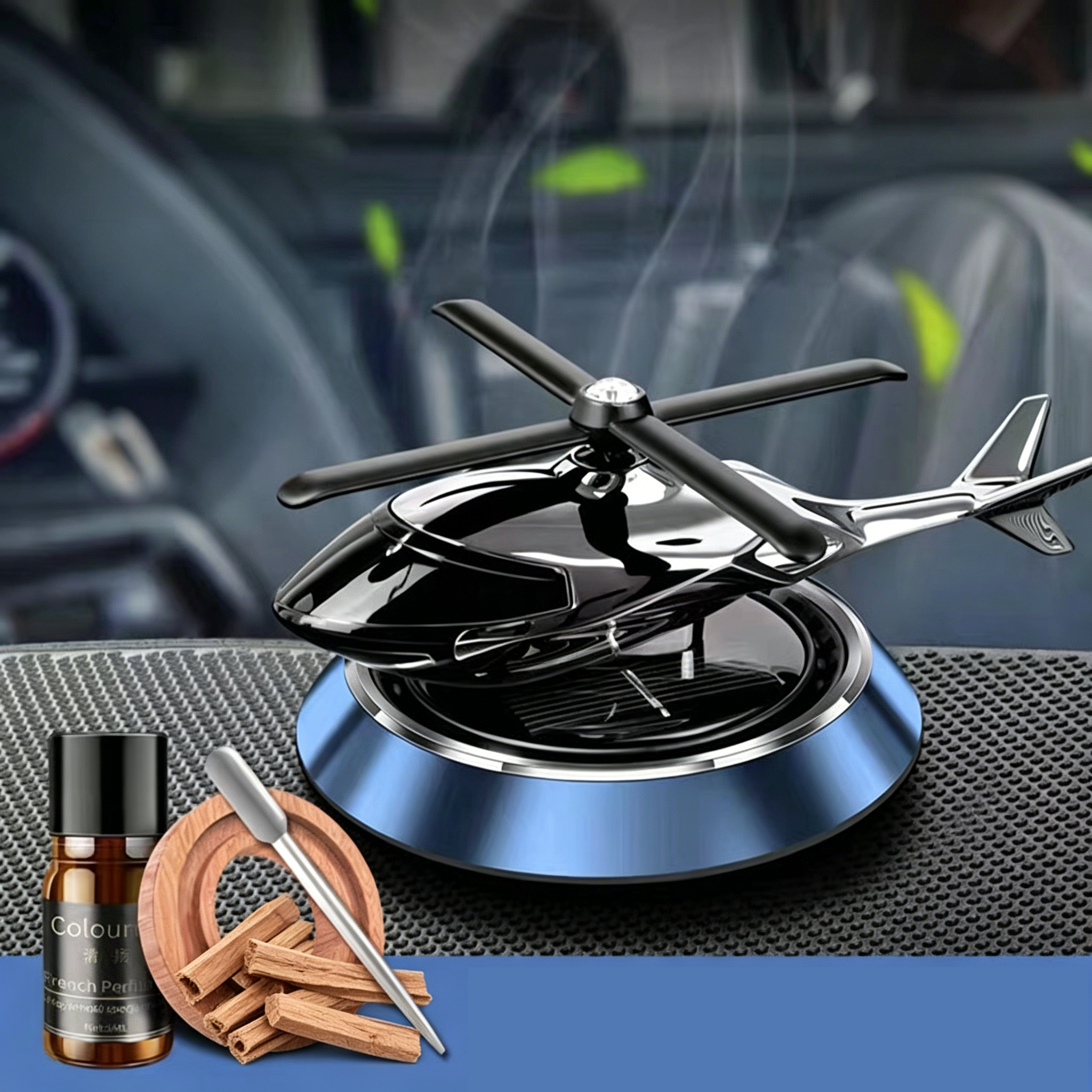 Helicopter Car Air Freshener High Quality Car Perfume Solar System - Image 4
