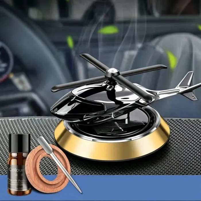 Helicopter Car Air Freshener High Quality Car Perfume Solar System - Image 5