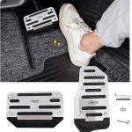 2PCS Non-Slip Car Pedal Pads, Aluminum Alloy Brake Gas Accelerator Clutch Pedal Cover,
