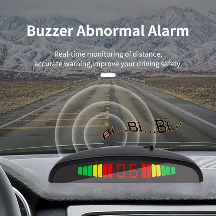 Car Parking Sensor System with 4 Sensors, LCD Display Buzzer Alarm - Image 3