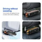 Adjustable Car Headrest Cooling Fan, Portable Fan, 3 Speeds, Car Interior Cooler, Summer Accessories - Image 6