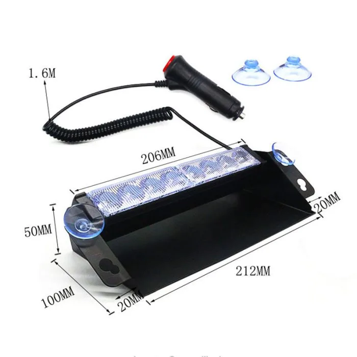 8 LED Red Blue Flashing Light For All Cars - Image 3