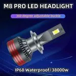 A80 IP68 Waterproof High Power M8Pro Headlight H4 ,H1 ,9005, 9006, H11, H7 - Image 3