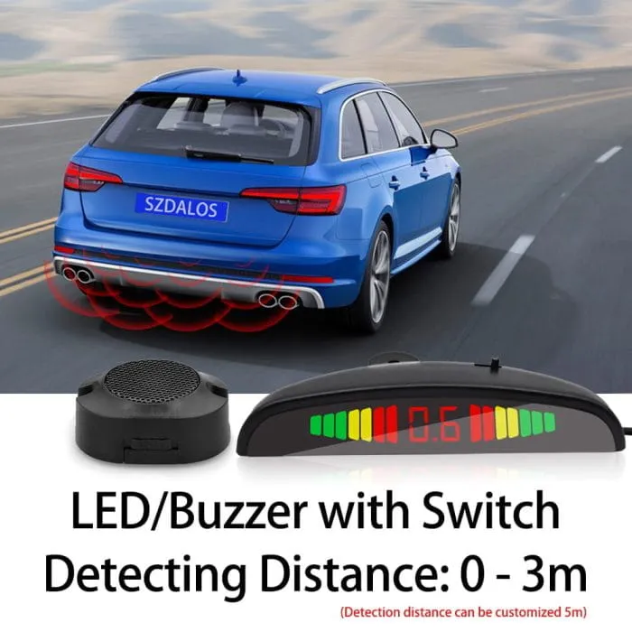 Car Parking Sensor System with 4 Sensors, LCD Display Buzzer Alarm - Image 4