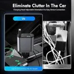 Car Super Fast Charger 120W 4 IN 1 Retractable - Image 3
