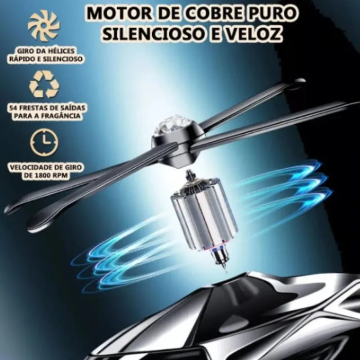 Helicopter Style Solar Car Air Freshener – Spinning Rotor Aroma Diffuser - Image 3
