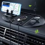 6 in 1 Car Dashboard Non Slip Mobile Mat Mobile Phone Holder, Augot 360° Rotatable Car Anti-Skid Pad