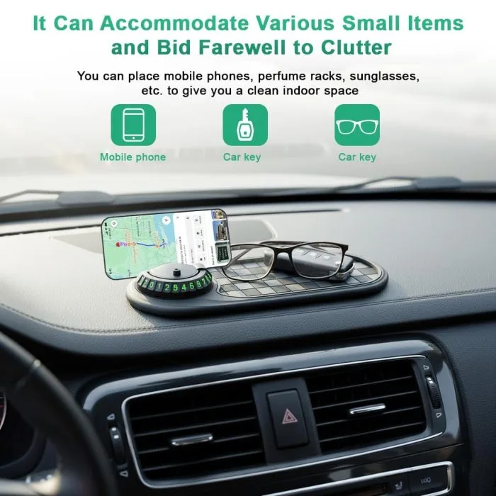 Car Multifunctional Mobile Mat with Number Card & Mobile Holder - Image 2