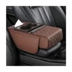 Car Center Console Armrest Cushion with Tissue Box, Cup Holder - Image 5