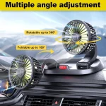 Car Fan, 12V 360 Degree Adjustable Small Size 2 Speed Cooling all Vehicle Fan