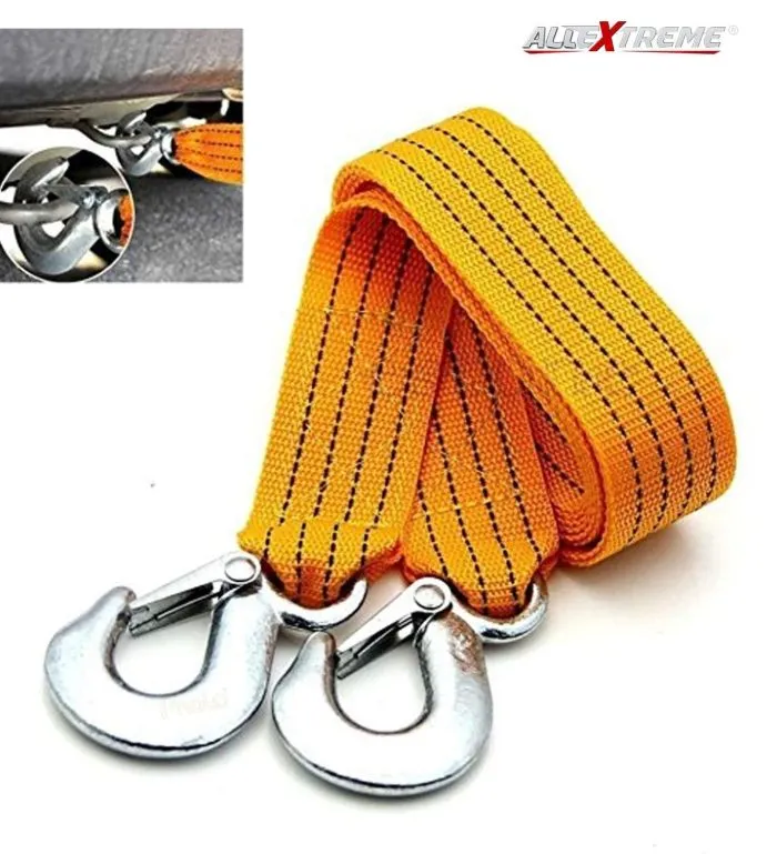3 Ton Car Tow Cable Towing Pull Rope Strap Hooks Universal For Any Vehicle - Image 2