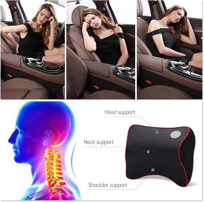 Car Headrest and Back Support Pillow 2 pcs/ 1 Set - Image 2