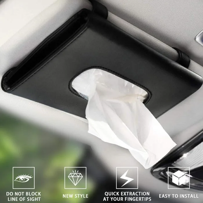Car Tissue Box Container PU Leather - Image 2