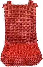 Summer Natural Wood Beaded Seat Cover Massaging Cool Cushion Red Brown and wood colour - Image 3