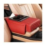 Car Center Console Armrest Cushion with Tissue Box, Cup Holder - Image 3