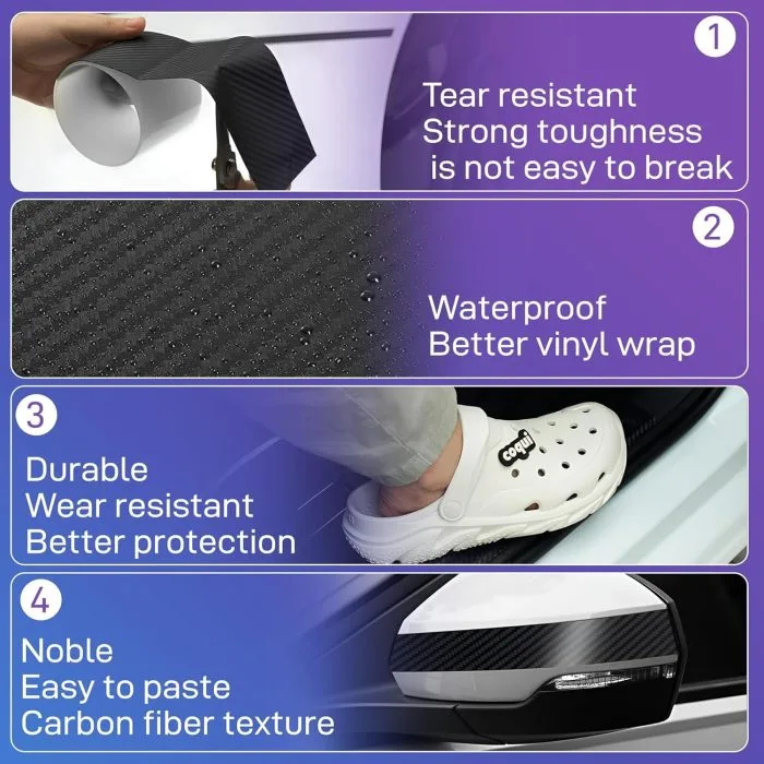 5D Carbon Fiber Texture Tape Anti-scratch with 3 Variant - Image 2
