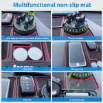 Car Dashboard Multifunctional Non Slip Anti Skid PVC Pad Mat with Mount Phone Holder - Image 2