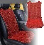 Summer Natural Wood Beaded Seat Cover Massaging Cool Cushion Red Brown and wood colour - Image 2