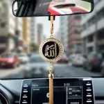 Car Hanging Decor Chain Metal Pendant With Stone