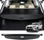 Car Trunk Cargo Cover for Car Retractable Rear Trunk Security Cover Shielding Shade Black