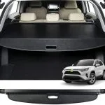 Car Trunk Cargo Cover for Car Retractable Rear Trunk Security Cover Shielding Shade Black