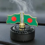 Bangladesh Flag Solar Car Perfume & Showpiece