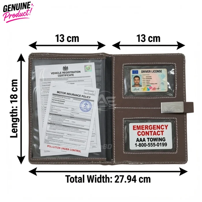 Premium Car Document Holder Organize Your Vehicle Document Keeps Easily - Image 4