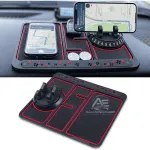 Car Dashboard Multifunctional Non Slip Anti Skid PVC Pad Mat with Mount Phone Holder