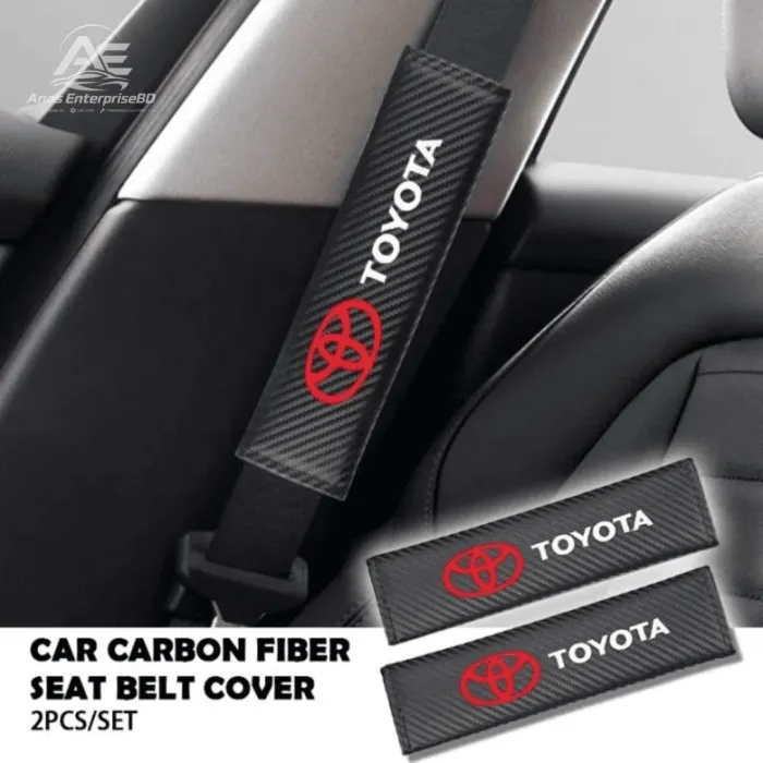 Seat belt Shoulder Pads covers Toyota TRD Logo 2pcs - Image 2