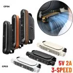 Adjustable Car Headrest Cooling Fan, Portable Fan, 3 Speeds, Car Interior Cooler, Summer Accessories