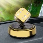 Solar Rotating Dice Car Perfume & Showpiece – Stylish Dashboard Fragrance - Image 3
