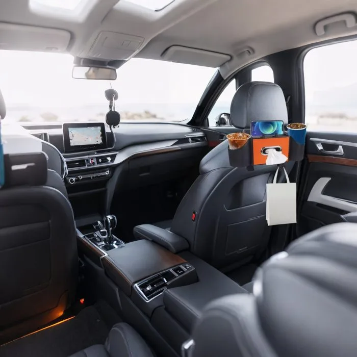 Multifunctional Car Tissue Storage Box & Bottle Holder - Image 2