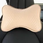 Car Headrest Pillow Beige 2PCS