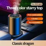 Car air freshener RGB Starry Sky Top 3-color starry sky car aromatherapy LED light USB charger essential oil diffuser - Image 2