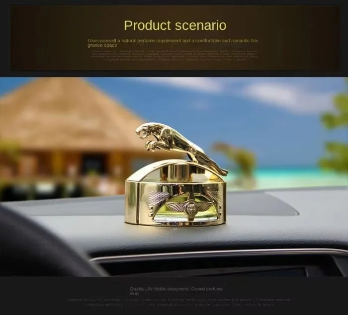 Golden Jaguar Car Fragrance – Elegant Car Perfume with Lasting Aroma - Image 2