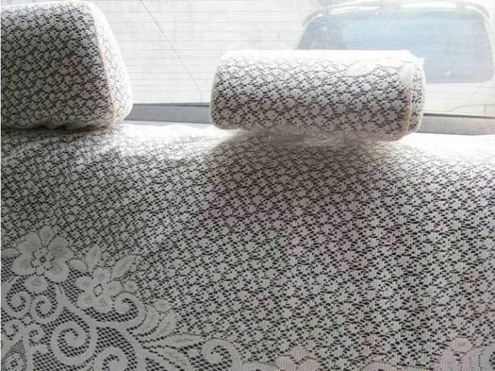 Car Half seat covers lace gulps half seat cover 1 set  white (universal) - Image 3