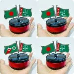 Bangladesh & Jamaat-e-Islami Dual Flag Car Showpiece – Symbol of Faith & Patriotism
