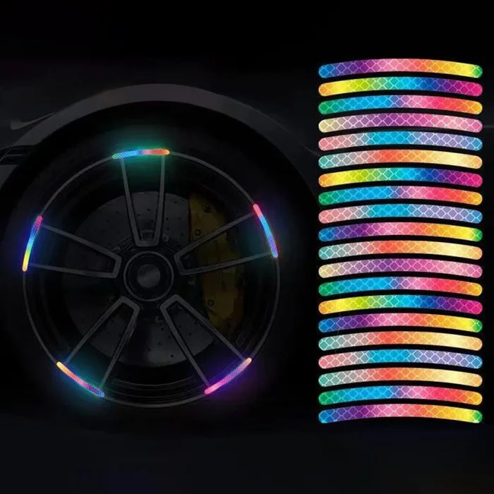 Colorful Car Wheel Reflective Sticker 20 Pcs - Image 2