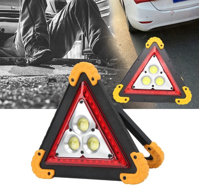 Multifunctional Car Emergency LED Warning Light – Triangle Safety & Work Lamp - Image 2