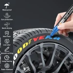 Tire Marker Paint Pens for Car Tires Lettering, Premium Professional Oil-based Ink,Waterproof