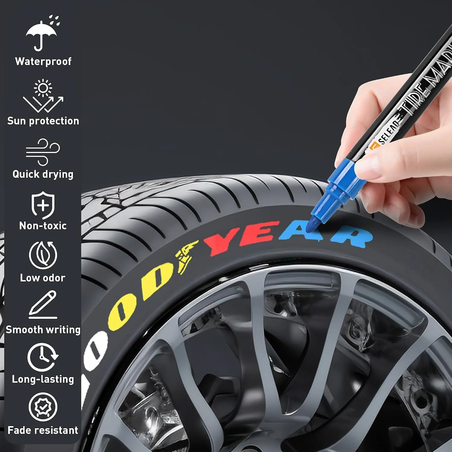 download - 2026-08-15T221819.651 Tire Marker Paint Pens for Car Tires Lettering, Premium Professional Oil-based Ink,Waterproof - Image 1