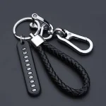 Keychain Phone Number Keyring Auto Vehicle Key Chain Car Accessories - Image 2