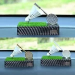 Car Dashboard Badminton Air Freshener Unique Solar Rotating Sports Ornament - Image 2