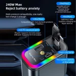 RGV Premium New Starlight Car Charger Fast Charger with RGB Ambient Light 5 in 1 - Image 2