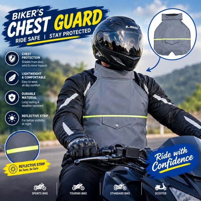 Premium Quality Chest Guard for Biker | Winter Protection | Durable & Stylish - Image 2
