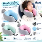 Travel Neck Pillow 100% Pure Memory Foam Pillow for Home Airplanes & Car