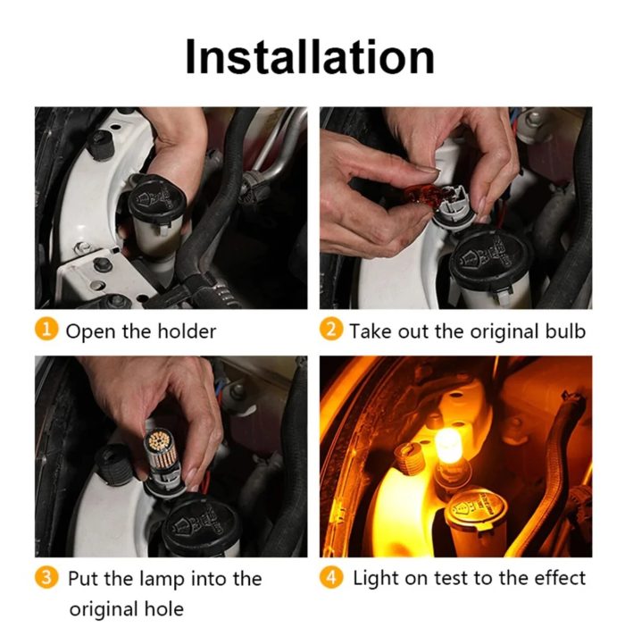 2Pcs Indicator Light Bulbs Super Bright-Yellow - Image 3
