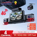 4 Channel 4G Car DVR Dash Cam | 4-Way Video Recording, Live View & Mobile App Control