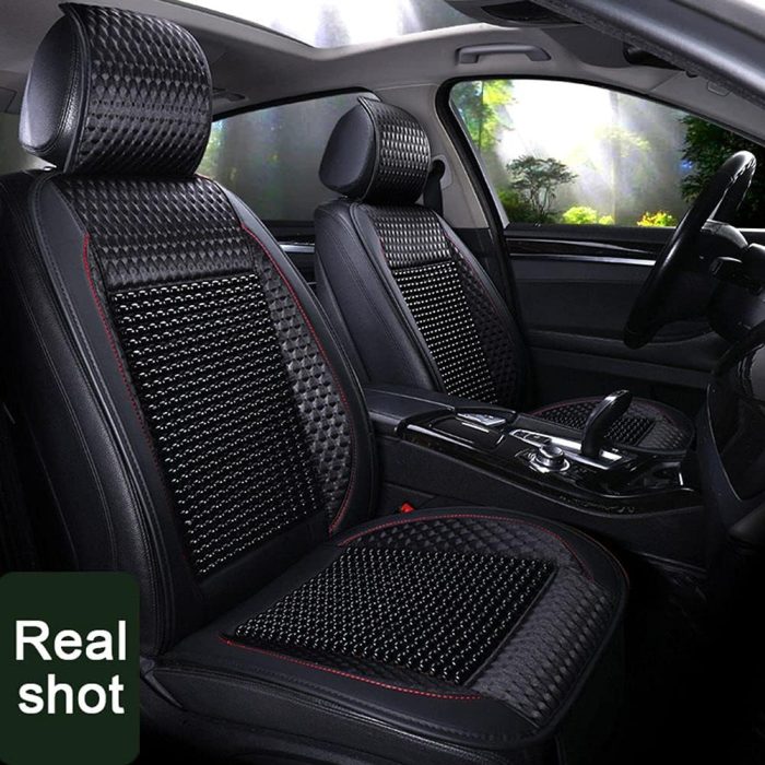 Natural Wood Bead Car Seat Cover Massage Cool Cushion - Image 2