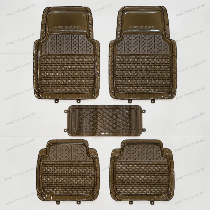 5Pcs Universal Transparent PVC Car Floor Mats – Durable PVC - Image 3